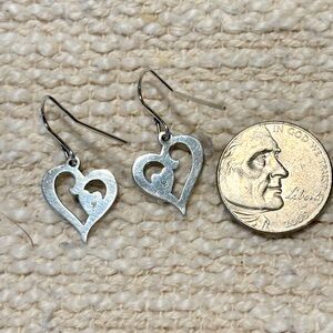 James Avery Silver Heart Hook Earrings